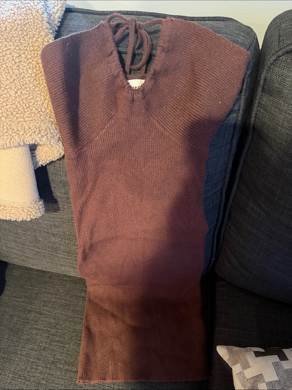 Princess Polly Knit Dress in Deep Brown